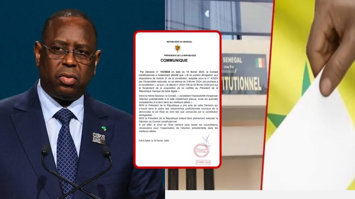 Bras De Fer Pour La Date De L Lection Pr Sidentielle Macky Sall