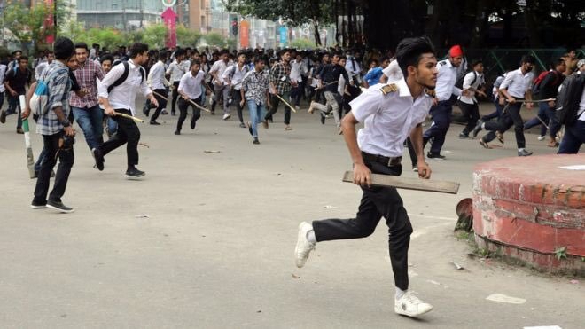 Bangladesh Violentes manifestations d'étudiantes - soleil.sn